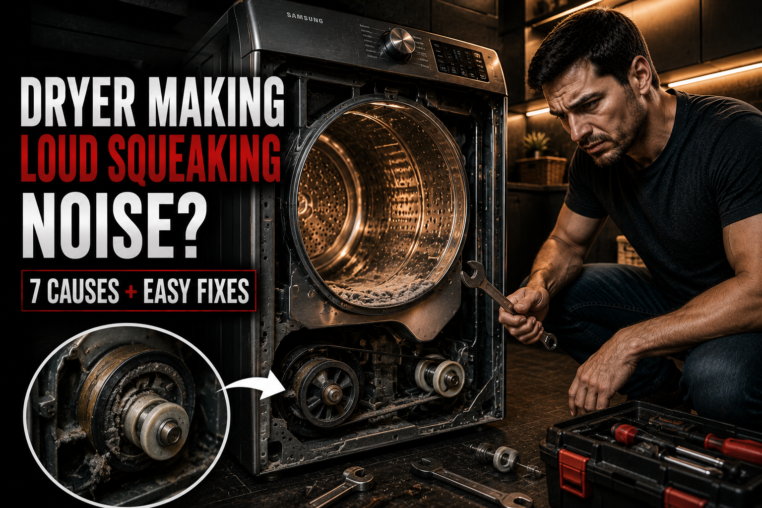 Dryer Making Squeaking Noise? 5 Causes & Easy Fixes