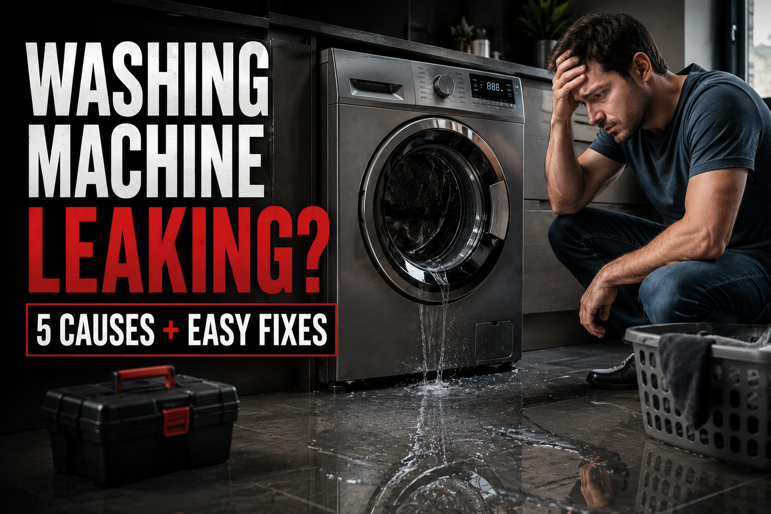 Washing Machine Leaking from the Bottom: 5 Causes & Easy Fixes